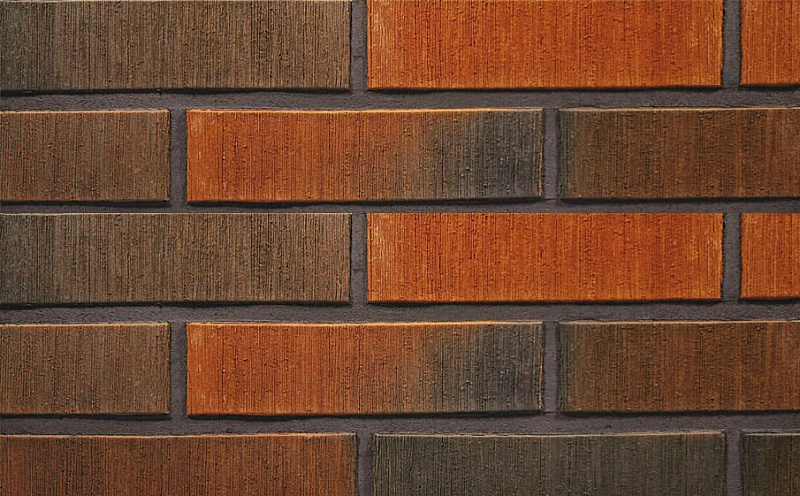 Кирпич Terca Red flame редуцированный шероховатый облицовочный, 250*85*65 мм