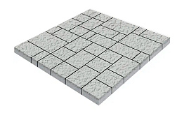 Плитка тротуарная SteinRus Инсбрук Альпен Б.7.Псм.6, Old-age, белый, толщина 60 мм