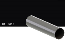 Труба водосточная KROP PVC для системы D 75/63 мм, RAL 9005, 3 м