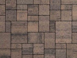 Плитка тротуарная Мюнхен Б.2.Фсм.6 листопад гладкий черный песок, комплект 4 шт, толщина 60 мм