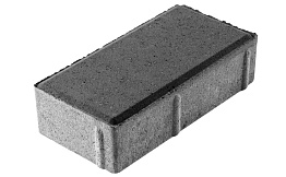 Плитка тротуарная Прямоугольник (Ла-Линия) А.2.П.4 гладкий черный 200*100*40 мм