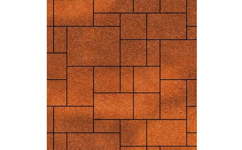 Плитка тротуарная SteinRus Инсбрук Альпен Б.7.Псм.6, Native, ColorMix Брук, толщина 60 мм