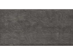 Клинкерная ступень с насечками Paradyz Carrizo, Bazalt, 600*300*8,5 мм