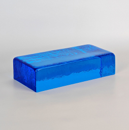 Стеклянный кирпич Blue, 200*100*50 мм