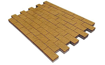 Плитка тротуарная SteinRus Прямоугольник Б.6.П.6, Old-age, желтый, 200*100*60 мм