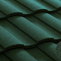 Композитная черепица рядовая Metrotile Roman Dark green
