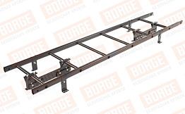 Лестница кровельная Borge для фальцевой кровли оцинкованная RAL 8019, 1,8 м