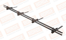 Снегозадержатель трубчатый Borge для гибкой черепицы оцинкованный RAL 8019, 3 м