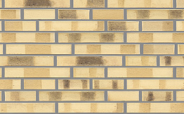 Кирпич клинкерный Muhr 35 KS Creme nuanciert Kohle Spezial гладкий, 290*90*52 мм
