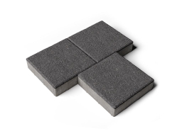 Плитка тротуарная Квадрат Б.1.К.8 гранит черный, 300*300*80 мм