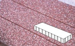 Плитка тротуарная Готика, City Granite FINO, Плита Б.3.П.10, Емельяновский, 500*125*100 мм
