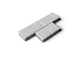 Плитка тротуарная Прямоугольник А.2.П.4 стоунмикс белый, 200*100*40 мм