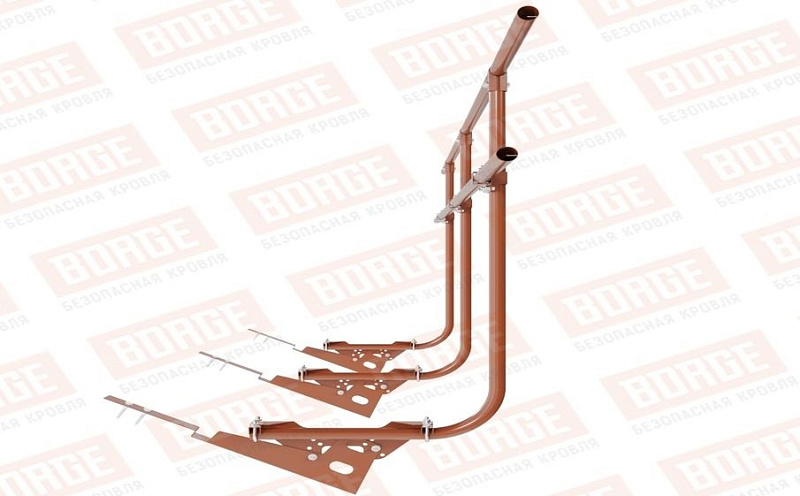 Кровельное ограждение Borge для черепичной кровли оцинкованное RAL 8004, 300*120 см
