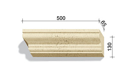 Угловой элемент для наличников и карнизов White Hills Тиволи 725-01, 500*65*130