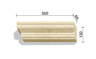 Угловой элемент для наличников и карнизов White Hills Тиволи 725-01, 500*65*130