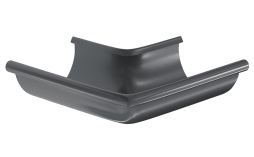 Угол желоба наружный  Aquasystem PE dRain RAL 7024 D 125 мм