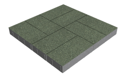 Плитка тротуарная SteinRus Грас Б.4.П.8, Antico, оливковый, 400*200*80 мм