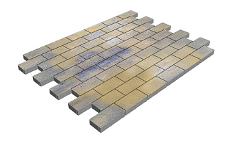 Плитка тротуарная SteinRus Прямоугольник А.6.П.4, гладкая, Сиена, 200*100*40 мм