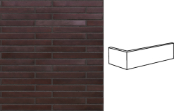 Клинкерная плитка угловая King Klinker KING SIZE LF17 King crimson, 240*52*115*14 мм