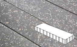 Плитка тротуарная Готика, Granite FINO, Плита Б.3.П.10, Ильменит, 500*125*100 мм