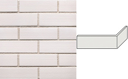 Клинкерная плитка угловая King Klinker Dream House 29 Just White RF10, 250*65*120*10 мм