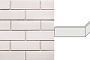 Клинкерная плитка угловая King Klinker Dream House 29 Just White RF10, 250*65*120*10 мм