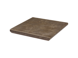 Клинкерная угловая ступень с капиносом Paradyz Ilario, Brown, 330*330*11 мм