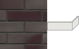Клинкерная плитка угловая ручной формовки Feldhaus Klinker NF 14 W384  ferrum liso 240*71*115*14 мм