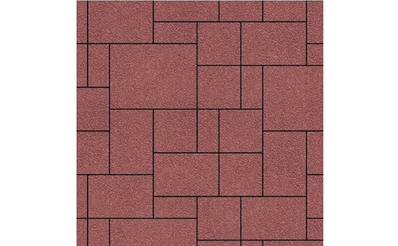 Плитка тротуарная SteinRus Инсбрук Альпен Б.7.Псм.6, Native, винный, толщина 60 мм