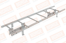 Лестница кровельная Borge для фальцевой кровли оцинкованная RAL 9006, 1,8 м