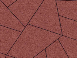 Плитка тротуарная Оригами Б.4.Фсм.8 гранит красный, комплект 6 шт, толщина 80 мм