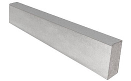 Тротуарный бордюр садовый SteinRus БР 100.20.8R гладкая, серый, частичный прокрас, 1000*200*80 мм
