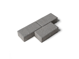 Плитка тротуарная Прямоугольник Б.2.П.6 гранит серый, 200*100*60 мм