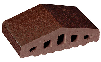 Клинкерный заборный элемент King Klinker 02 Brown-glazed, 180/120*100*58 мм