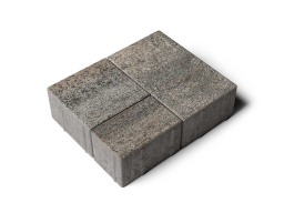 Плитка тротуарная Старый город Б.1.Фсм.8 листопад гладкий старый замок, комплект 3 шт, толщина 80 мм