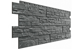 Фасадная панель Docke STEIN Антрацит, 1098*400 мм