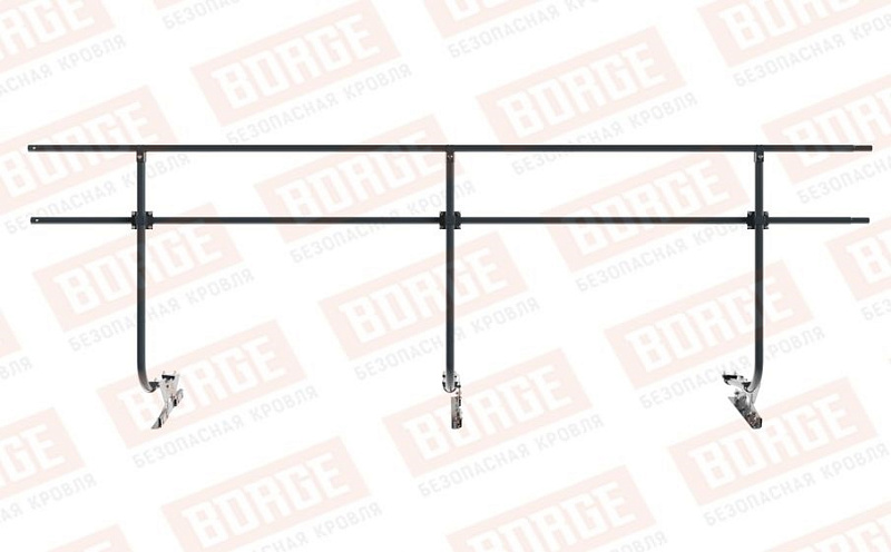 Кровельное ограждение Borge для фальцевой кровли оцинкованное RAL 7016, 300*90 см