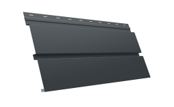 Софит металлический Grand Line Квадро брус без перфорации, сталь 0,5 мм Satin Matt, RAL 7016 антрацитово-серый