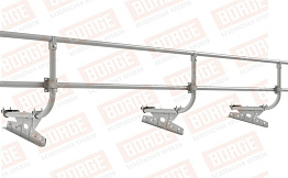 Кровельное ограждение Borge для фальцевой кровли оцинкованное RAL 9006, 300*60 см