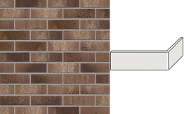Клинкерная плитка угловая ручной формовки Feldhaus Klinker NF 14 W775 vascu argo marengo 240*71*115*14 мм