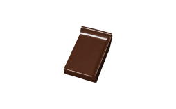 Клинкерный завершающий водоотлив с бортиком правый Terca Dark brown глазурованный, 160*105*30 мм