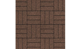 Плитка тротуарная SteinRus Паркет Б.2.П.6, Native, коричневый, 210*70*60 мм