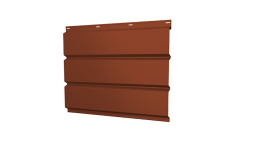 Софит металлический Grand Line без перфорации, сталь 0,5 мм Satin, RAL 8004 терракота