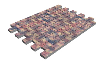 Плитка тротуарная SteinRus Прямоугольник А.6.П.4, гладкая, Оригон, 200*100*40 мм