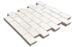 Плитка тротуарная SteinRus Севилья В.8.П.8, гладкая, белый, 300*150*80 мм