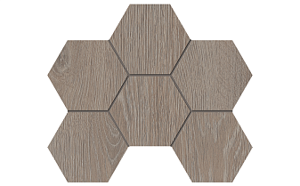 Мозаика Estima Hexagon Kraft Wood KW02, 285*250*10 мм