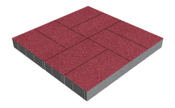 Плитка тротуарная SteinRus Грас Б.4.П.8, Antico, винный, 400*200*80 мм