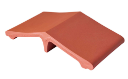 Клинкерный заборный элемент King Klinker 01 Ruby red, 445*250*90 мм