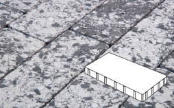 Плитка тротуарная Готика, Granite FINERRO, Плита Б.6.П.10, Диорит, 600*300*100 мм