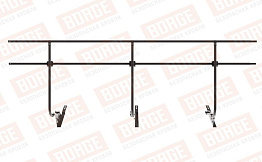 Кровельное ограждение Borge для черепичной кровли оцинкованное RAL 8019, 300*120 см
